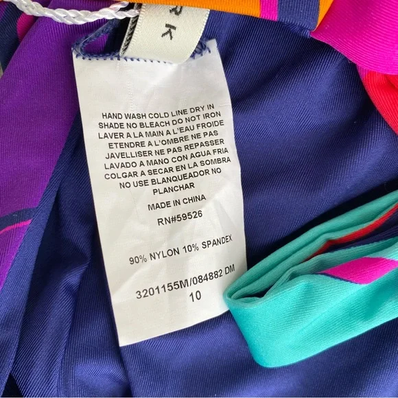 NWT Trina Turk Women's Wailea Reversible Multicolor Halter Swimsuit Size 10 - Picture 14 of 15